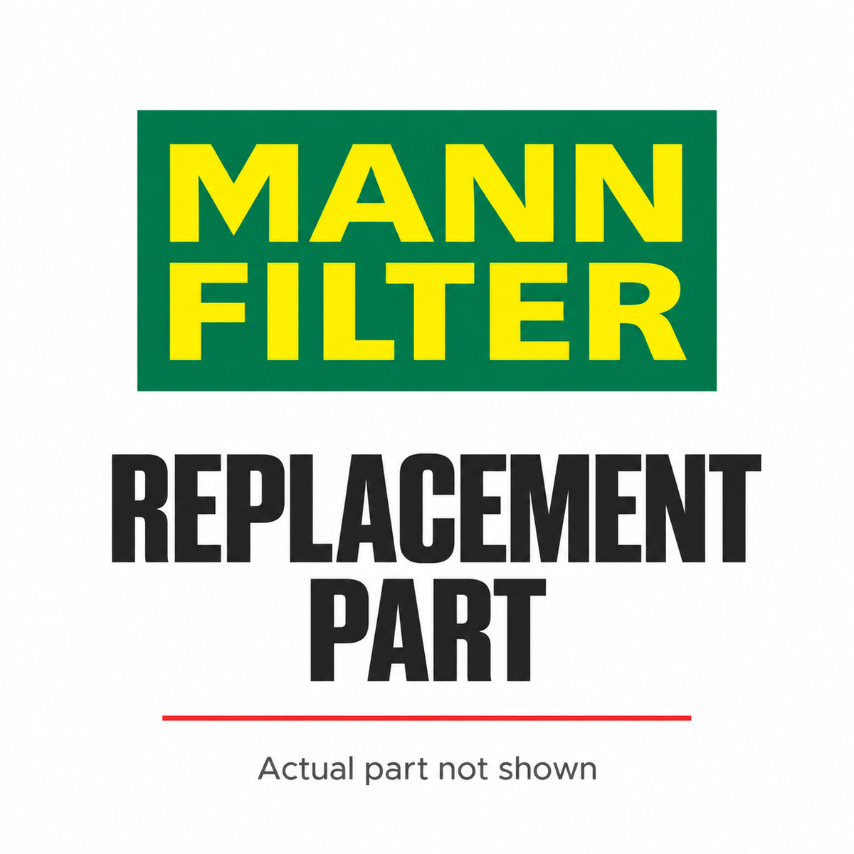 MANN-FILTER replacement-part placeholder; actual part not shown